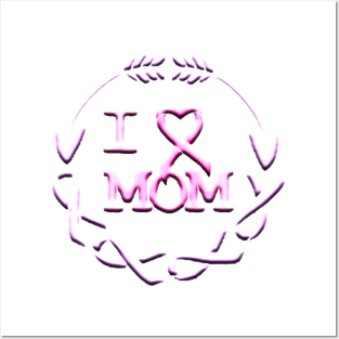 I love mom , girl cancer Posters and Art